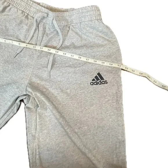 Mens Gray Joggers Adidas Size Large Heather Gray Jersey Light Weight - Picture 5 of 14